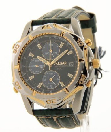 Pulsar quartz 2024 chronograph 100m